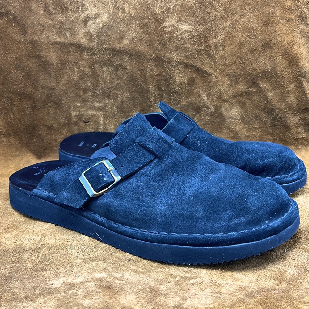 Smock x Sesa Black Suede Leather Buckle Slide